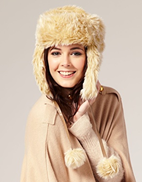 Меховая шапка-ушанка, River Island