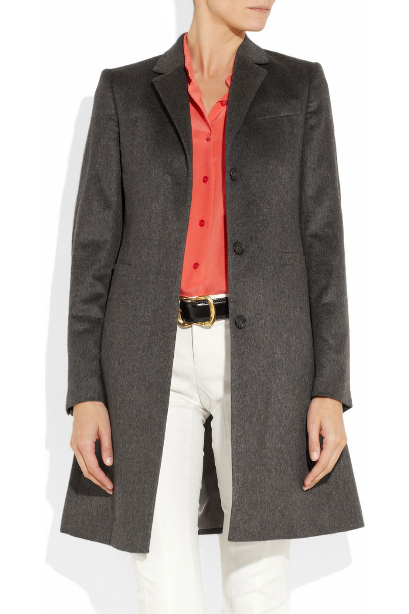 Девушка в сером кашемировом пальто, Gucci