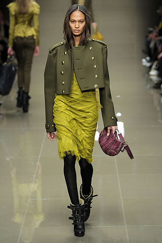 Двубортная куртка в стиле милитари Burberry Prorsum