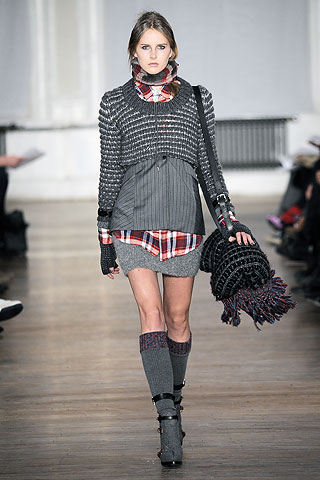 Свитер, юбка, вязаная сумка, все Rag & Bone