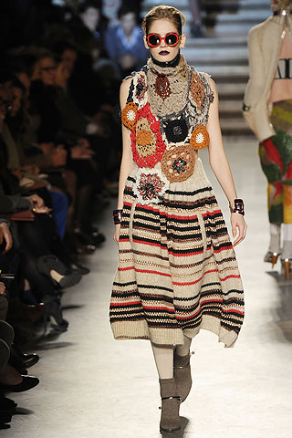 Длинное ажурное вязаное платье, Missoni
