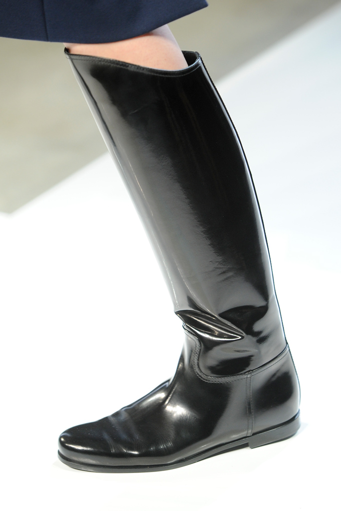 Черные кожаные женские сапоги до колена, Bottega Veneta