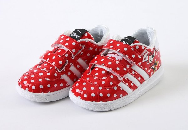 Детские кроссовки Adidas для девочек на липучках с Минни Маус