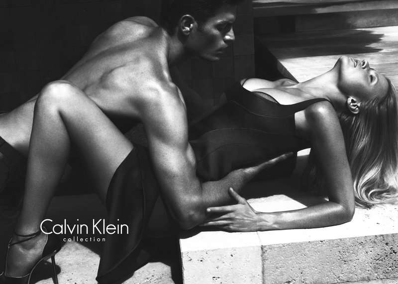 Tyson Ballou и Lara Stone в рекламе коллекции Calvin Klein Collection весна-лето 2012