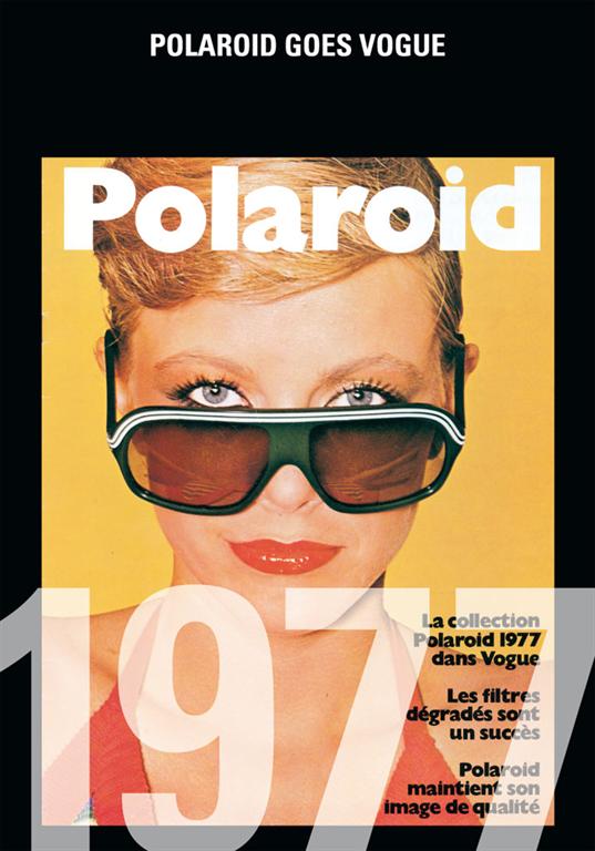Ретро реклама модных женских солнцезащитных очков Polaroid 1977 года