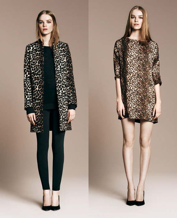Пальто и платье с леопардовым принтом, все Zara